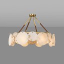 Loft Industry Modern - Leather&Marble Circle Chandelier